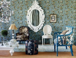 vintage-floral-wallpaper-livingroom