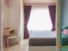 ห้องนอน กับผ้าม่านและวอลเปเปอร์ สีม่วง 03 @ Aspire รัชดา-วงศ์สว่าง