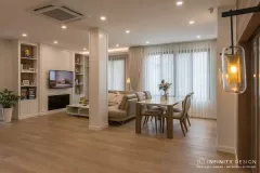 มุมนั่งเล่นตกแต่งด้วยผ้าม่าน (1)  @ บุราสิริ สนามบินน้ำ