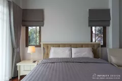 ห้องนอนใหญ่ตกแต่งด้วยผ้าม่าน (2)  @ บุราสิริ สนามบินน้ำ