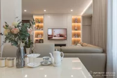 มุมนั่งเล่นตกแต่งด้วยผ้าม่าน (6)  @ บุราสิริ สนามบินน้ำ
