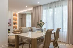 มุมรับประทานอาหารตกแต่งด้วยผ้าม่าน (2)  @ บุราสิริ สนามบินน้ำ