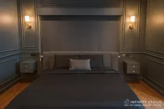 ห้องนอนใหญ่ตกแต่งด้วยม่านม้วนและผ้าม่าน  03 @ บุราสิริ ท่าข้าม – พระราม 2