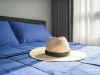 ห้องนอนตกแต่งด้วยผ้าม่านและวอลเปเปอร์ 09 @ iCondo Green Space สุขุมวิท 77