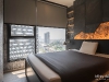 ห้องนอนตกแต่งด้วยม่านม้วน สีเทา 08 @ Ideo Mobi สุขุมวิท-อีสต์พอยท์