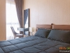 ห้องนอน กับผ้าม่านสีน้ำตาล 03 @ Ideo Mobi สุขุมวิท-อีสท์เกต