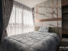 ห้องนอนใหญ่ตกแต่งด้วยผ้าม่าน สีเทา 04 @ Ideo O2