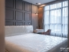 ห้องนอนตกแต่งด้วยผ้าม่านลอน สีน้ำตาล 06 @ Maestro 19 รัชดา19-วิภา
