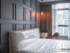 ห้องนอนตกแต่งด้วยผ้าม่านลอน สีน้ำตาล 11 @ Maestro 19 รัชดา19-วิภา