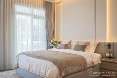 ห้องนอนใหญ่ตกแต่งด้วยผ้าม่าน 01 @  มัณฑนา บางนา-วงแหวน