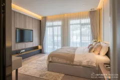 ห้องนอนใหญ่ตกแต่งด้วยผ้าม่าน 02 @  มัณฑนา บางนา-วงแหวน