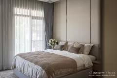 ห้องนอนใหญ่ตกแต่งด้วยผ้าม่าน 05 @  มัณฑนา บางนา-วงแหวน