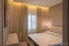 ห้องนอนเล็กตกแต่งด้วยผ้าม่าน 02 @  มัณฑนา บางนา-วงแหวน