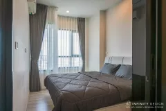 ห้องนอนตกแต่งด้วยผ้าม่าน 01 @ Niche Mono Mega Space บางนา