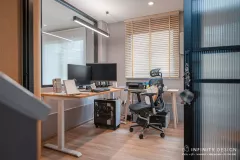 ห้องทำงานตกแต่งด้วยมู่ลี่ไม้ 01 @ Nirvana DEFINE Ekkamai Ramintra