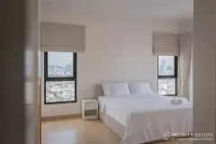 ห้องนอน 1 ตกแต่งด้วยผ้าม่าน 13  @ Supalai Loft ประชาธิปก-วงเวียนใหญ่