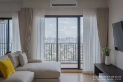 มุมนั่งเล่นตกแต่งด้วยผ้าม่าน 15 @ Supalai Loft ประชาธิปก-วงเวียนใหญ่