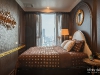 ห้องนอนตกแต่งด้วยผ้าม่านลอน สีดำ 03 @ Whizdom Inspire สุขุมวิท