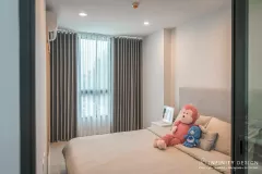 ห้องนอนตกแต่งด้วยผ้าม่าน 10 @ Zelle Plus สาทร-ราชพฤกษ์