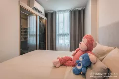 ห้องนอนตกแต่งด้วยผ้าม่าน 11 @ Zelle Plus สาทร-ราชพฤกษ์
